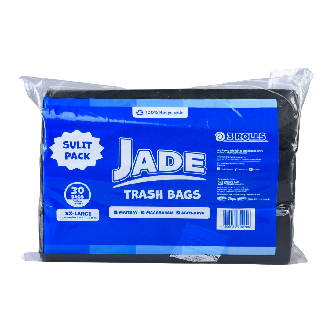 Jade Black Trash Bag Multipack XX-Large