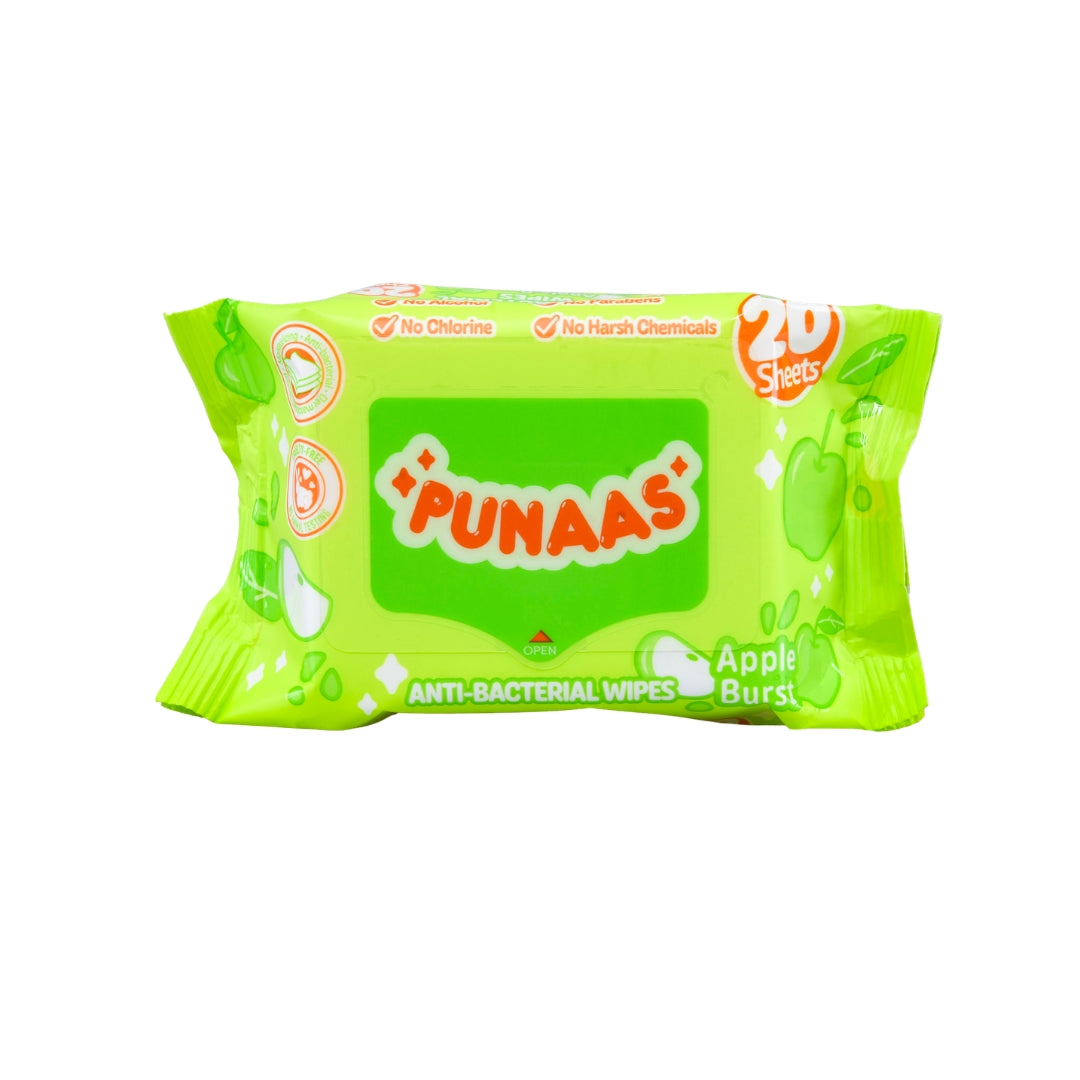 Punaas Anti-Bacterial Wipes Apple Burst