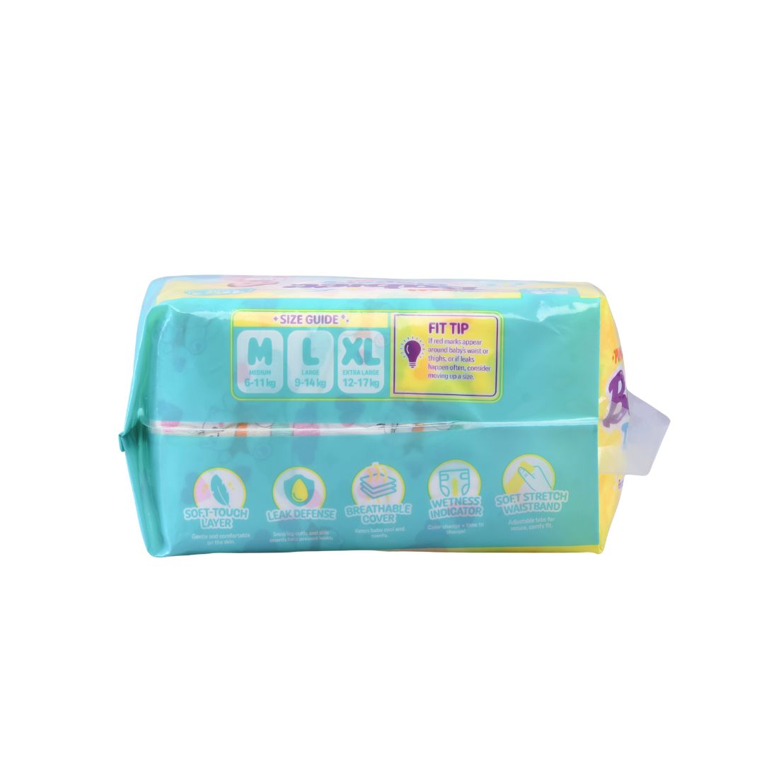 Punaas Babiee Diapers Tape Medium 12 Pads 10+2 Free Pads