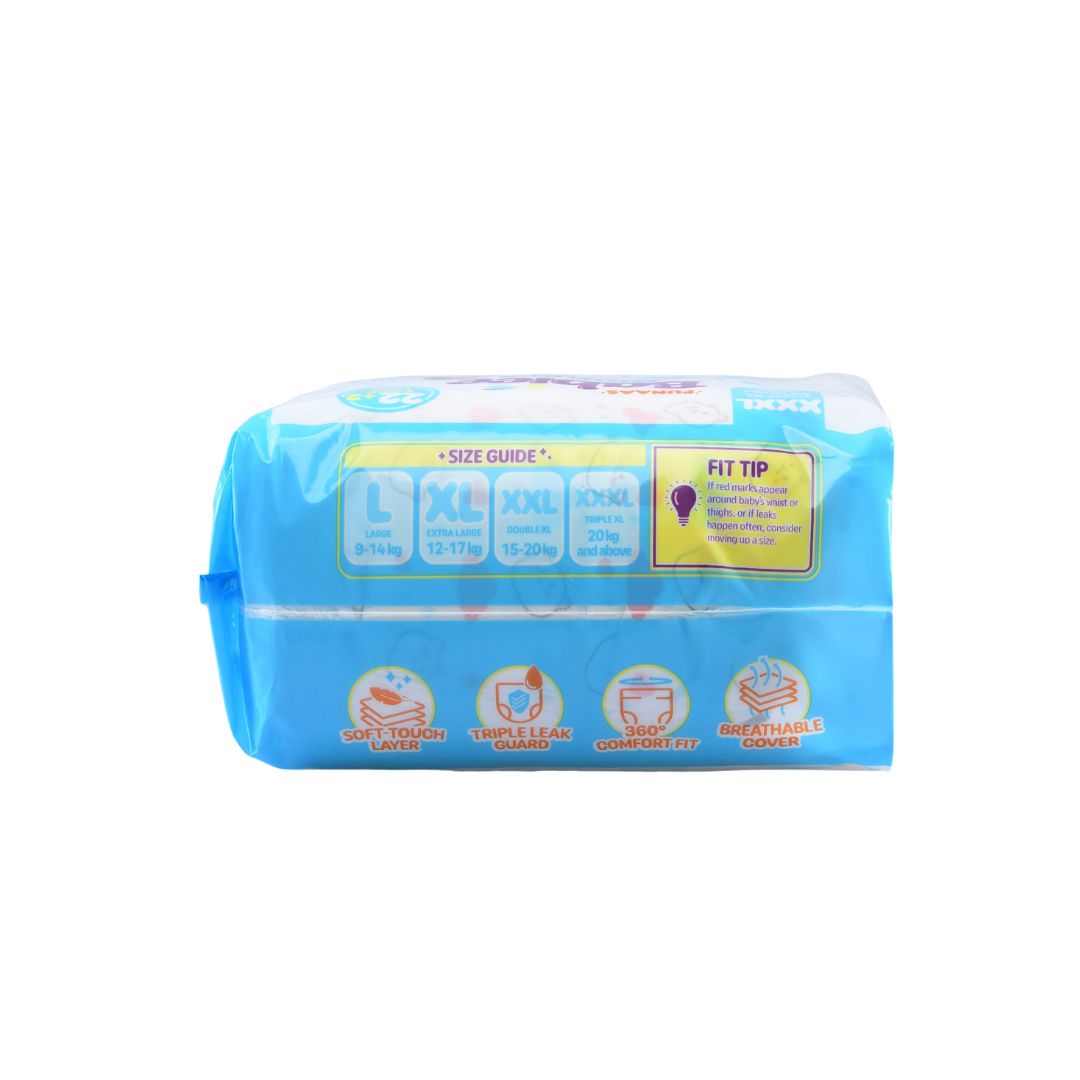 Punaas Babiee Diapers Pants 3Xlarge 24 Pads 22+2 Free Pads
