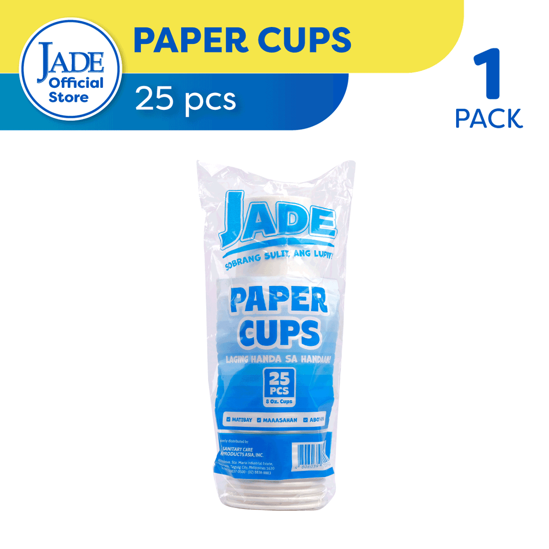 Jade Paper Cups 25pcs. 8oz