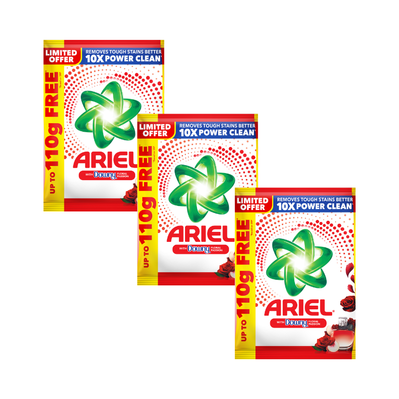 [BUNDLE OF 3] Ariel Powder Detergen Floral Passion 555g