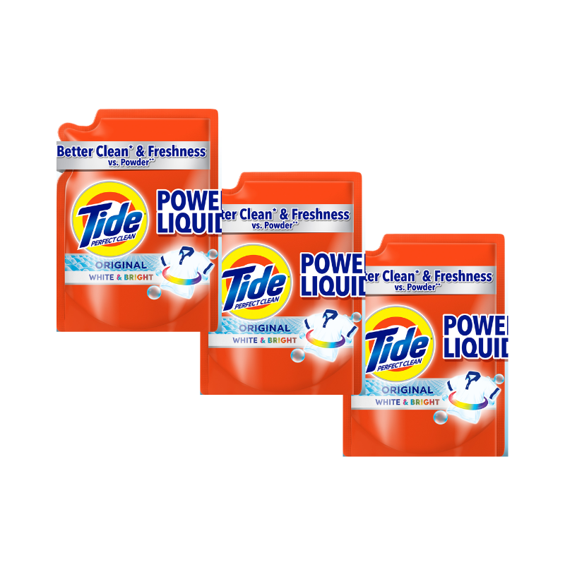 [BUNDLE OF 3] Tide Liquids Original White & Bright 730G Refill