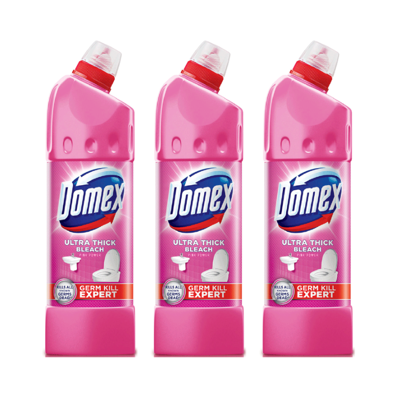 [BUNDLE OF 3] Domex Ultra Thick Bleach Toilet Cleaner Pink Power 500ml Bottle