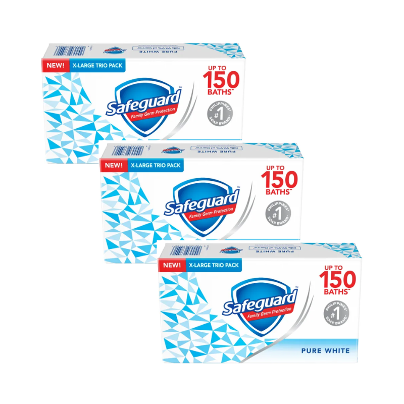 [BUNDLE OF 3] Safeguard Antibacterial Soap Bar White 160gx3