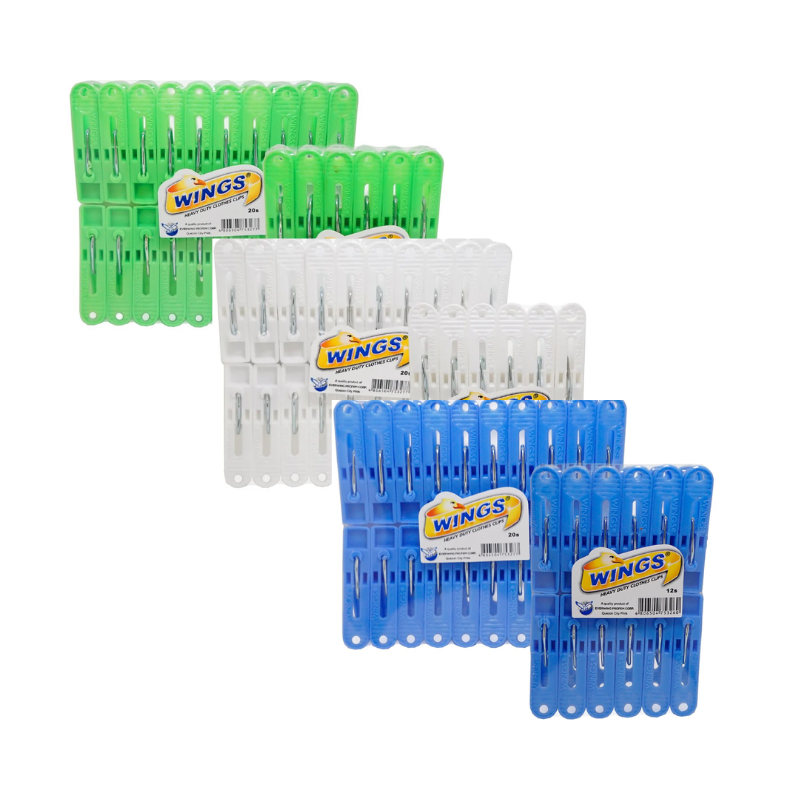 [BUNDLE OF 3] Wings Heavy Duty Clothes Clips 20's