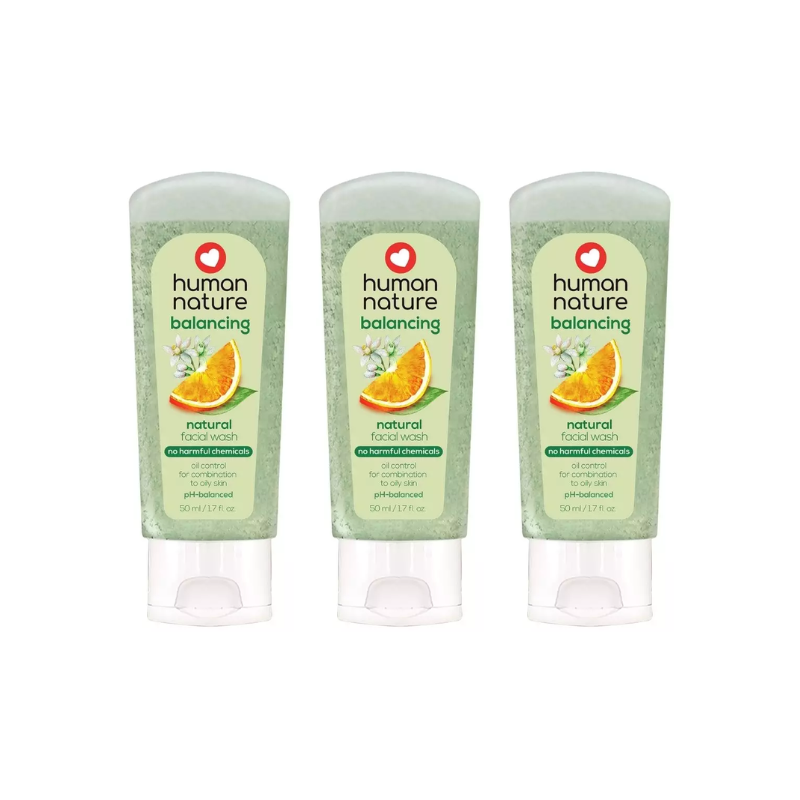 [BUNDLE OF 3] Human Nature Balancing Natural Facial Wash 50ml