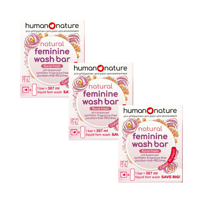 [BUNDLE OF 3] Human Nature Feminine Wash Bar Floral Fresh 35G