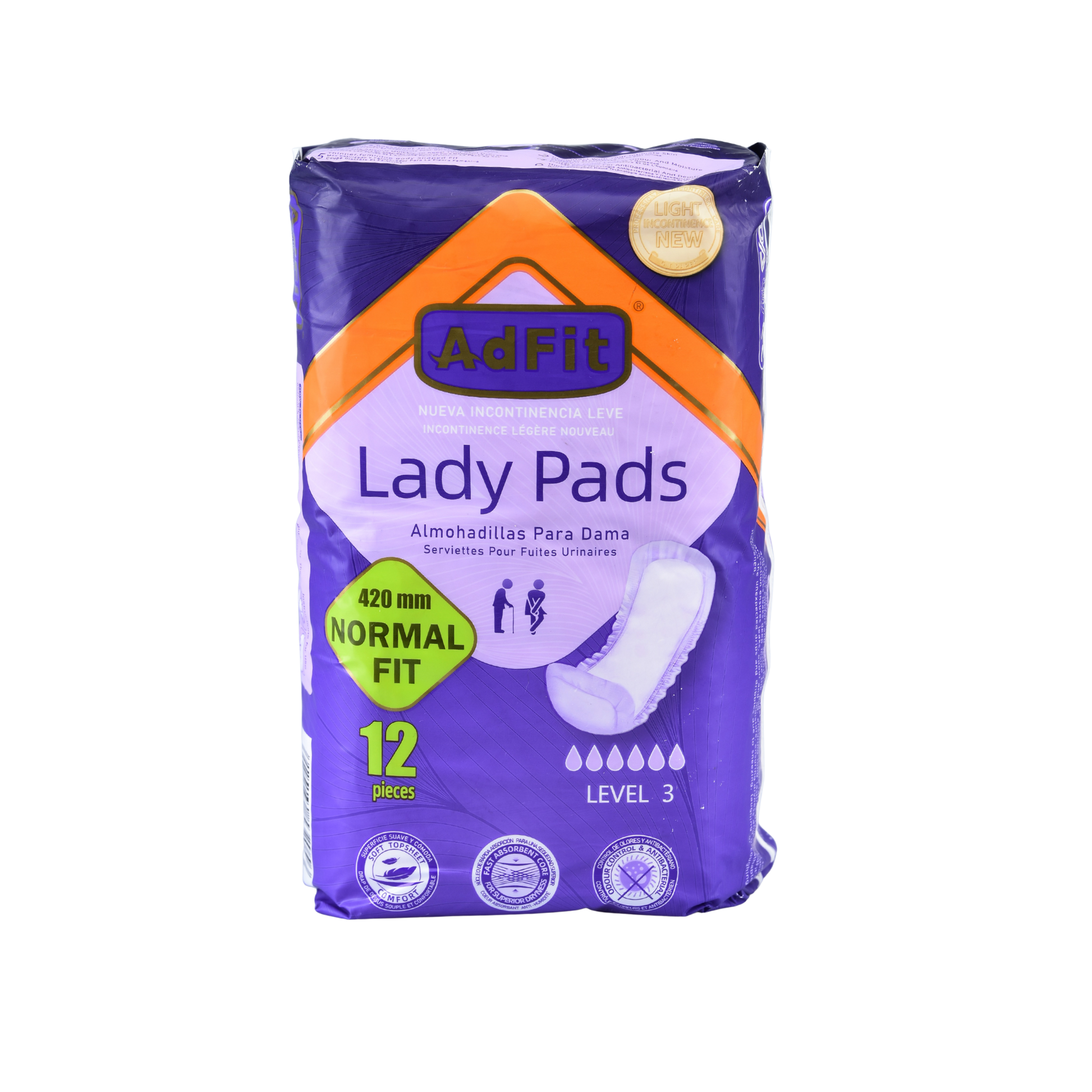 Adfit Lady Pads Incontinence Pads - 420 mm