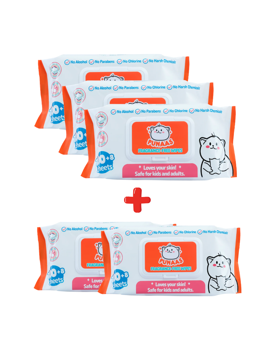Punaas Fragrance - Free Baby Wipes 108's (Buy 3, Get 2 for free)