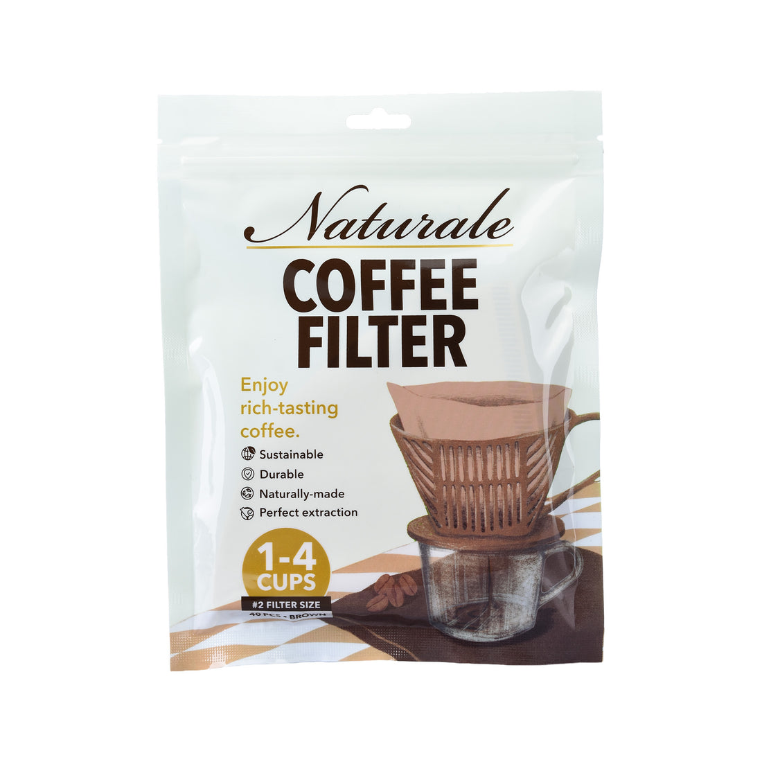 Naturale Coffee Filter Brown #2
