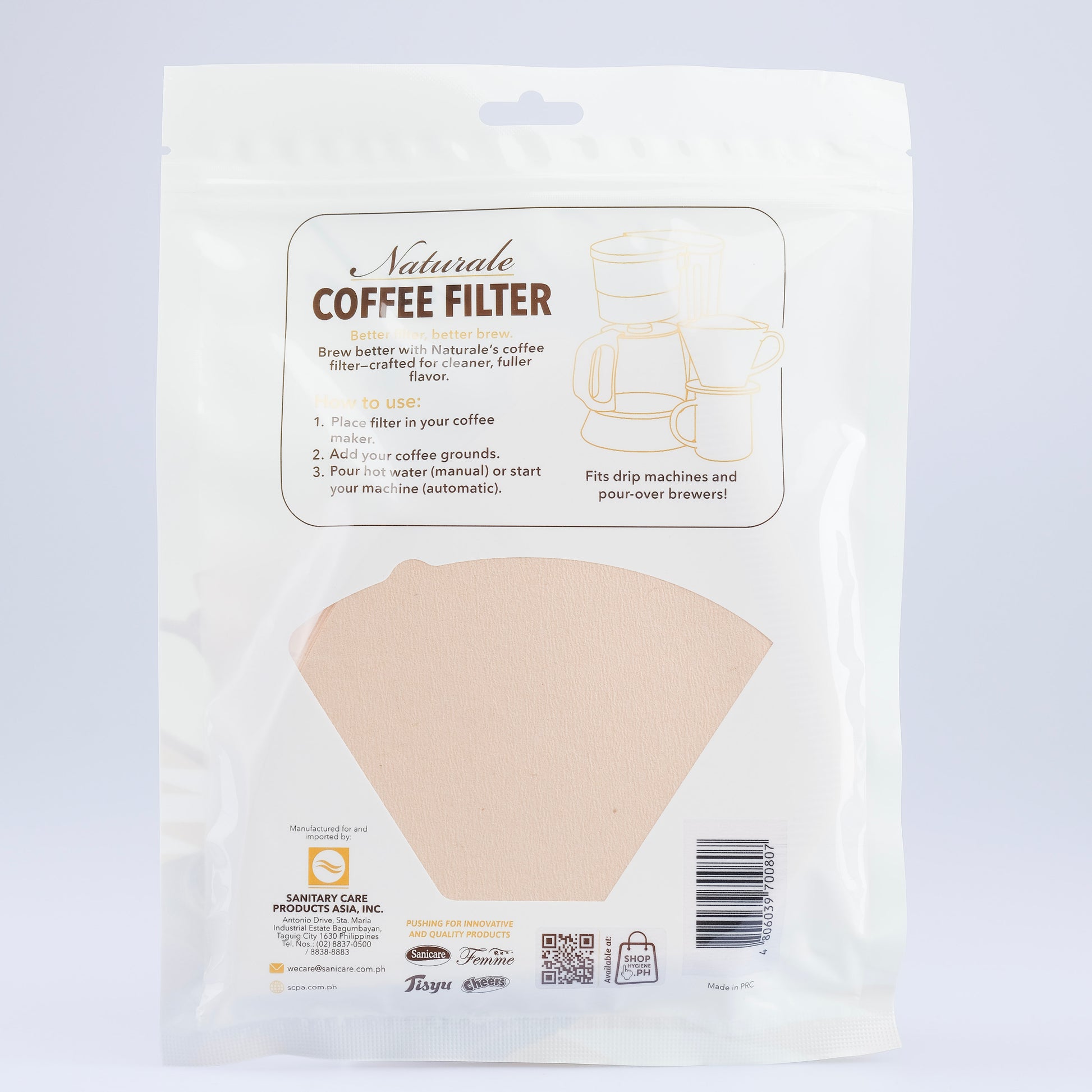 Naturale Coffee Filter Brown #4