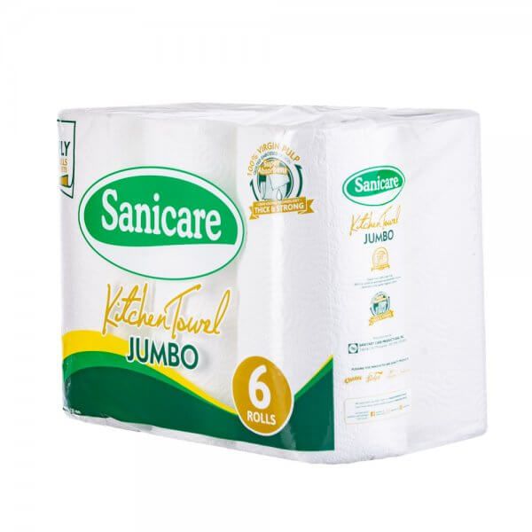 Sanicare Jumbo Kitchen Towel 6 Rolls 2 